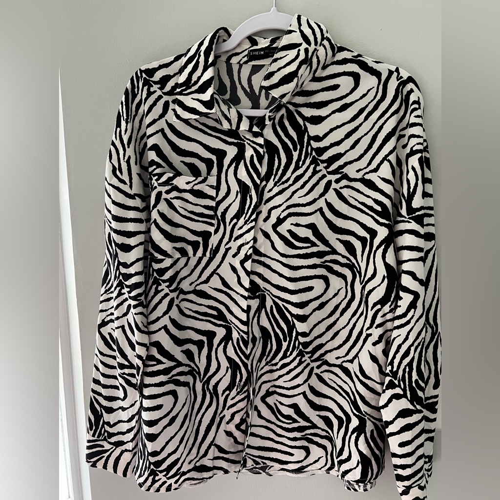Zebra Button Down